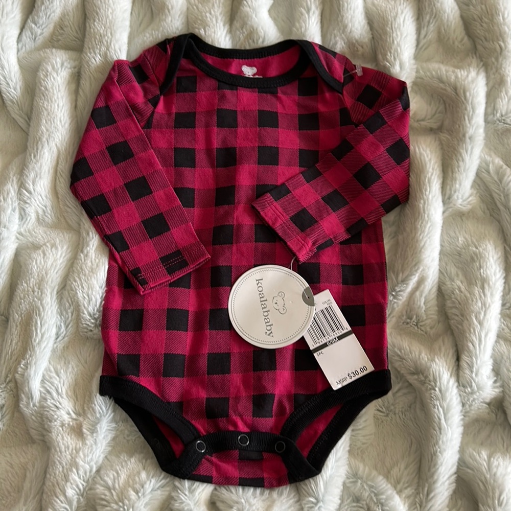Adorable plaid onesie